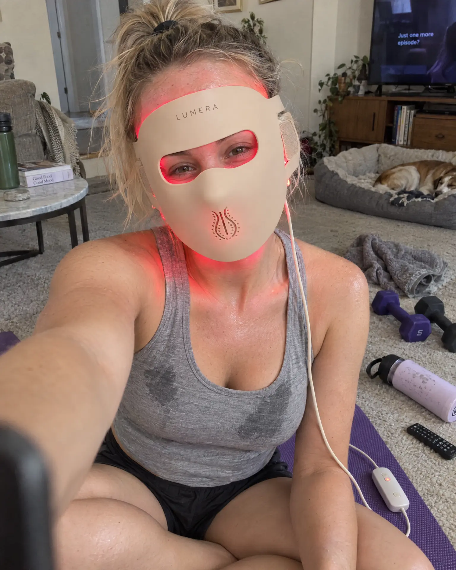 Brooke H. using the mask