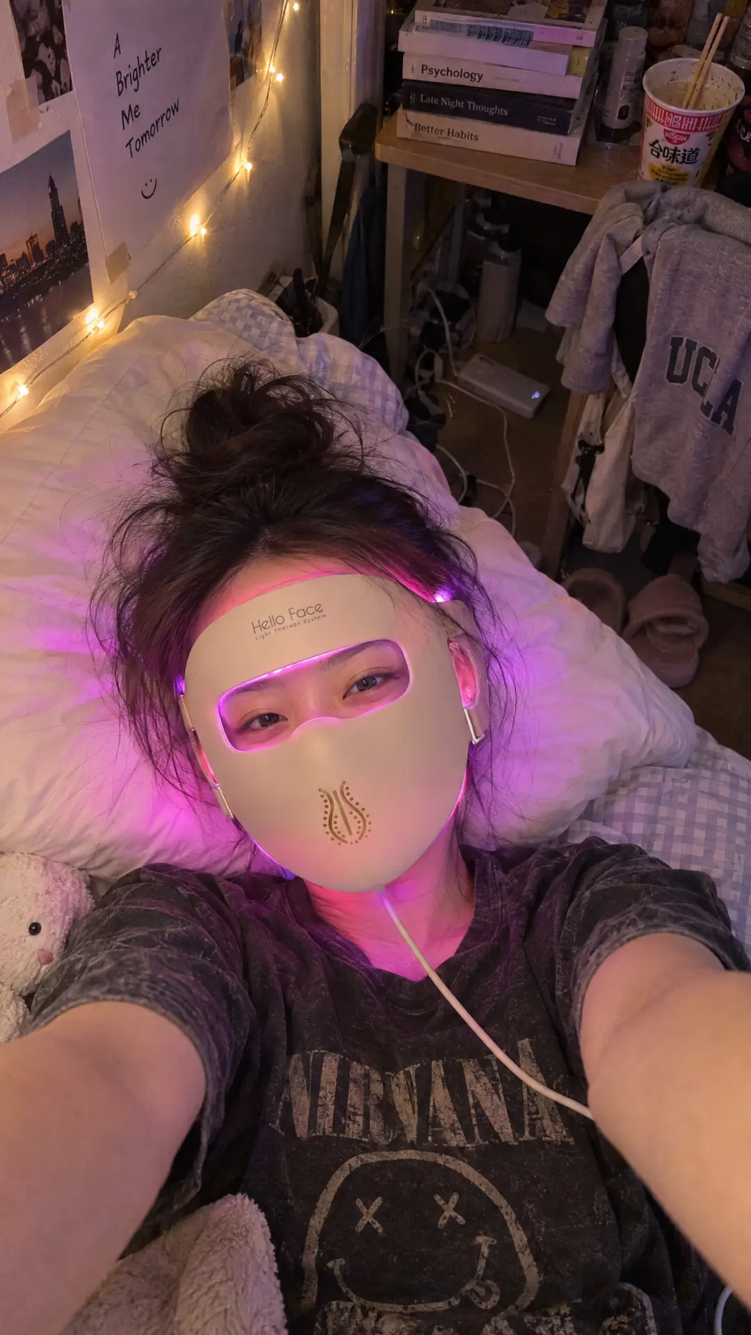 Grace L. using the mask